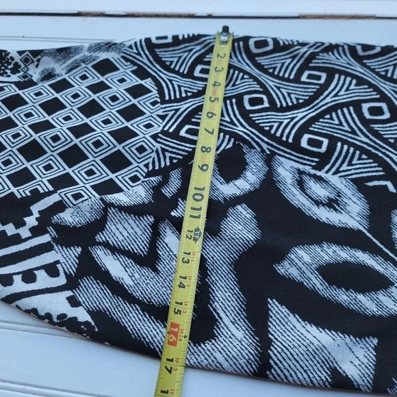 $158 NWT Cache Dress Black White Strerch Linned Abstract Sleveless Keyhole Sz M - Picture 13 of 16